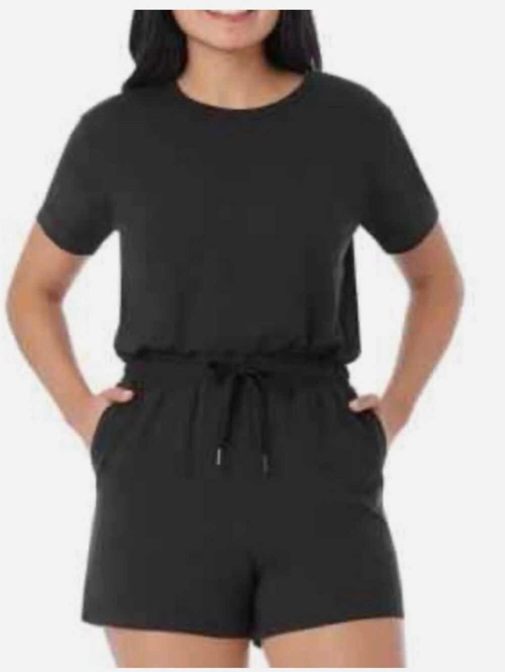 NWT Member's Mark Women's Classic Black Favorite Soft Casual Romper